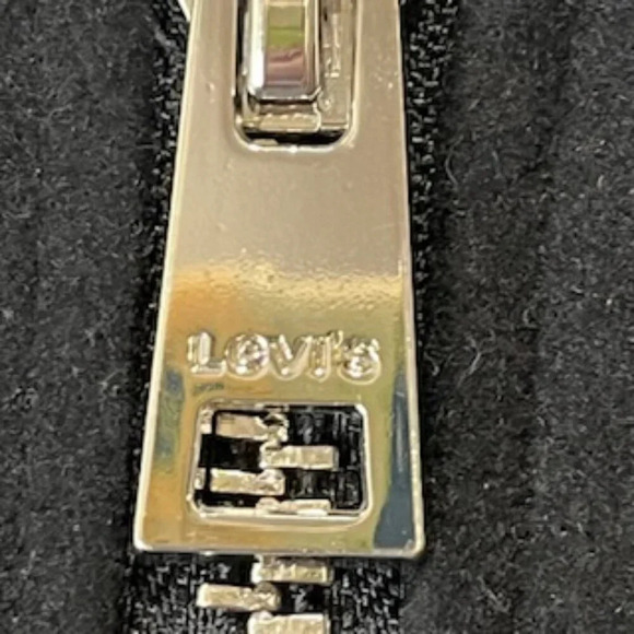 Levi’s Black Wool Blend Zip Front Varsity Bomber Jacket Women’s Size XL EUC - Picture 4 of 13